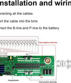 BMS 8S-16S 24V-48V 200A Heim-Energiespeicher BMS 2A Aktive Balance Eingebautes Bluetooth mit RS485 CAN für Solarsystem