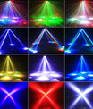 120W Bühnenlicht 4-in-1 RGBW Moving Head Lichteffekt Laserlicht Scheinwerfer Partylicht mit Fernbedienung für Disco, DJ, Bar, Geburtstagsfeier