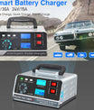Caricabatterie intelligente 12V 30A / 24V 15A, caricabatterie per auto con funzione di mantenimento e riparazione a impulsi intelligenti per auto, camion, barca e moto