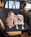 NOEIFEVO CA05 Dog Car Seat Cover Hard-Back Pet Bench Protector with Side Flaps & Viewing Window – Scratch-Resistant & Water-Repellent