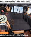 NOEIFEVO CA05 Dog Car Seat Cover Hard-Back Pet Bench Protector with Side Flaps & Viewing Window – Scratch-Resistant & Water-Repellent