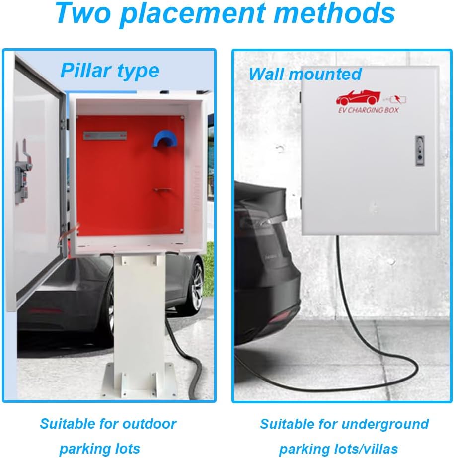 NOEIFEVO EV Wallbox Protective Enclosure - Universal, Weatherproof & Anti-Theft with Storage Hooks
