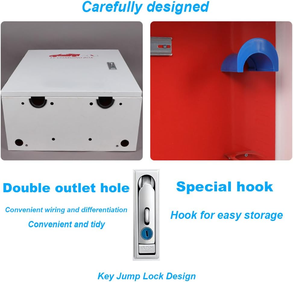 NOEIFEVO EV Wallbox Protective Enclosure - Universal, Weatherproof & Anti-Theft with Storage Hooks