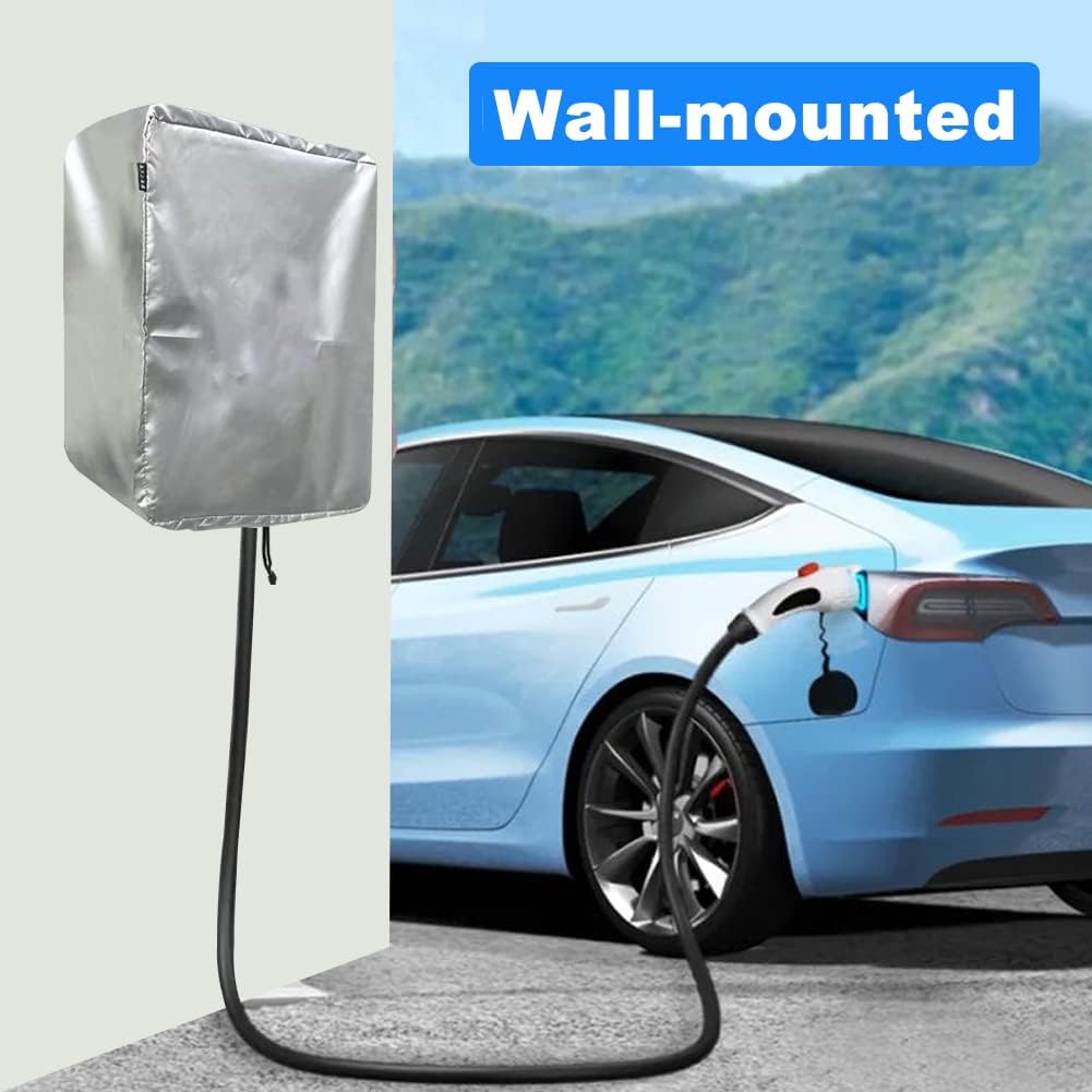 NOEIFEVO værbeskyttelsesdeksel for EV Wallbox Ladestasjon Vanntett støvtett utendørs deksel (40 x 32 x 20 cm)