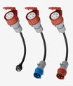 NOEIFEVO EV Ladegerät Adapterset für 22KW Mobile Wallbox/EV Ladegerät/Ladestation auf CEE rot 16A / CEE blau 16 A / 230V Haushaltssteckdose