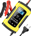 12V 6A Auto-Motorrad-Batterie-Ladegerät, Intelligentes Multifunktions-Reparatur-Batterie-Ladegerät mit Temperatur-Erkennung für Blei-Säure-AGM-Gel-Tiefzyklus-Batterien