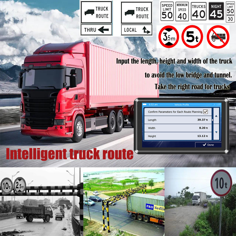 NOEIFEVO Q5 GPS navigace, 5palcový dotykový displej s mapami Evropy, 8GB ROM + 256MB RAM, více jazyková podpora, FM přenos, pro osobní automobily/dodávky/nákladní auta