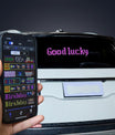 NOEIFEVO Devil Eyes Licht für Autos LED-Augen für LKWs, LED-Anzeige Programmierbare LED-Laufschrift Leuchtschild für Auto, LKW, Text, Graffiti, Smart App, Bluetooth USB 5V