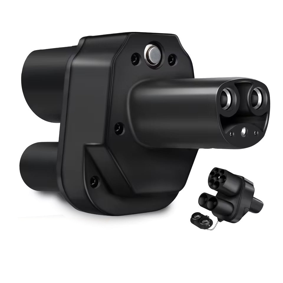 NOEIFEVO CCS2 und Typ2 zu Tesla NACS Ev Ladegerät Adapter, AC 32A DC 300A passend für Tesla Model 3/X/Y, hergestellt in den USA, CCS2-Kombi-Adapter, unterstützt CCS2- und Typ2-Ladegerät
