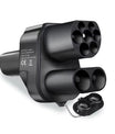 NOEIFEVO CCS2 und Typ2 zu Tesla NACS Ev Ladegerät Adapter, AC 32A DC 300A passend für Tesla Model 3/X/Y, hergestellt in den USA, CCS2-Kombi-Adapter, unterstützt CCS2- und Typ2-Ladegerät