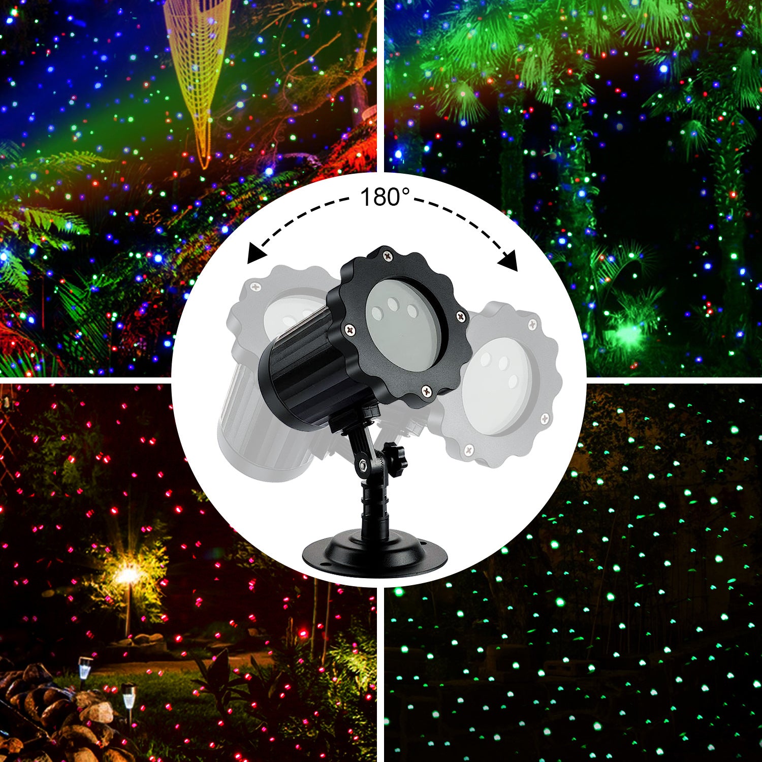 Starry Laser-Projektor Licht Outdoor, RGB bewegter Sternenregen, wasserdicht, Garten- und Partydekoration mit Fernbedienung