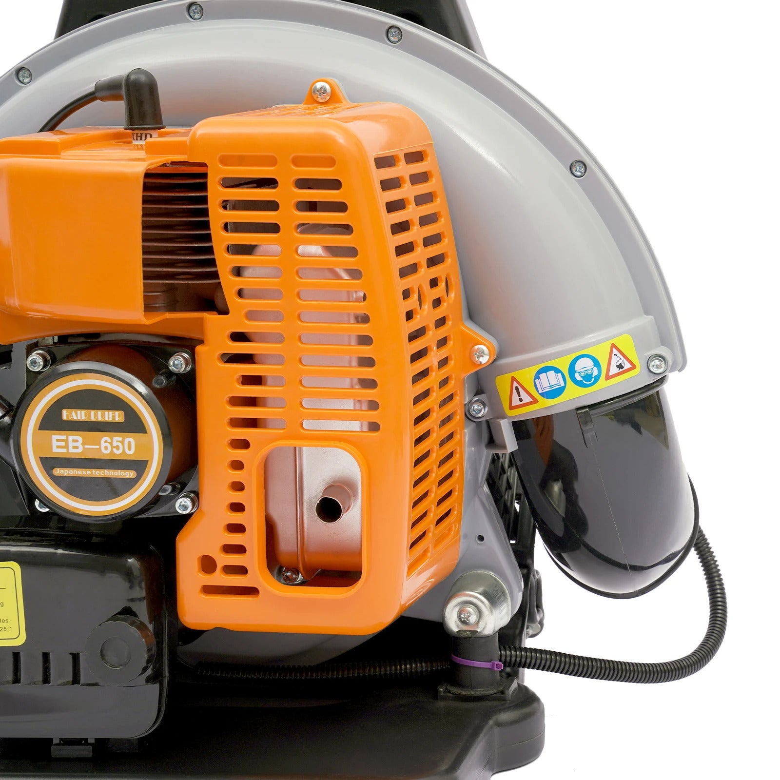 Rucksack Benzin-Laubbläser, 65CC Motor, 2,7KW Leistung, 1,8L Tank, Luftgekühlt für Schnee-, Laub- und Staubentfernung