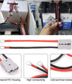 2 Stück Batterieanschluss, Anderson 50A/120A auf M8 Batterie-Stromübertragungsanschluss, 2AWG/4AWG/7AWG/8AWG/12AWG Elektrokabel