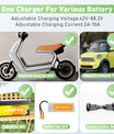 NOEIFEVO 2-10A Strom 42V-88,2V Spannung Einstellbar Li-Ion LiFePO4 Lithium-Ladegerät Für 36V 48V 60V 72V 84V Batterie