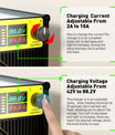 NOEIFEVO 2-10A Strom 42V-88,2V Spannung Einstellbar Li-Ion LiFePO4 Lithium-Ladegerät Für 36V 48V 60V 72V 84V Batterie
