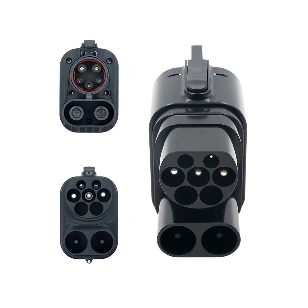 Adaptador de cargador EV NOEIFEVO CCS2 a CCS1, adaptador de cargador EV CCS2 a CCS1, adaptador DC AC 350A 350kW 1000V para vehículos eléctricos, utiliza el cargador CCS2 Tipo 2 para cargar un vehículo eléctrico CCS1 Tipo 1