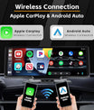 NOEIFEVO C200 10,26 Tommers CarPlay-skjerm, Bærbart bilradio kompatibelt med Apple CarPlay & Android Auto, IPS berøringsskjerm, 4K Dashcam, 1080P ryggekamera, Siri, GPS-navigasjon, Bluetooth, MirrorLink, FM