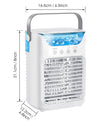 Mobil luftkonditionering, 700 ml mini luftkonditionering, bärbar mobil luftkonditionering 4 i 1 med USB, med timer på 2/4/6 timmar, 3 hastigheter och 2 dimlägen, 7 färger, mini luftkylare för hemmet, kontoret