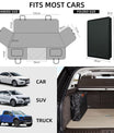 NOEIFEVO CA05 Dog Car Seat Cover Hard-Back Pet Bench Protector with Side Flaps & Viewing Window – Scratch-Resistant & Water-Repellent