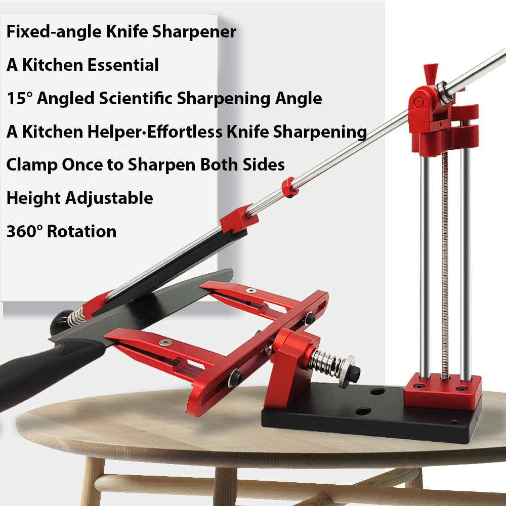 NOEIFEVO 360° Drei System for kniver med fast vinkel - Profesjonelt knivslipsett med slipesteiner - Verktøy for å holde slipemidler